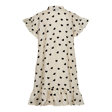 Liberté - Tia Frill Dress - Creme Black Heart